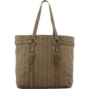 image:imageASH Axel Studded Tabbed Leather Tote Bag Army Green