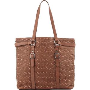 image:imageASH Axel Studded Tabbed Leather Tote Bag Saddle